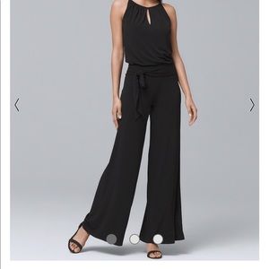 White House Black Market Black Wide Leg Jumpsuit